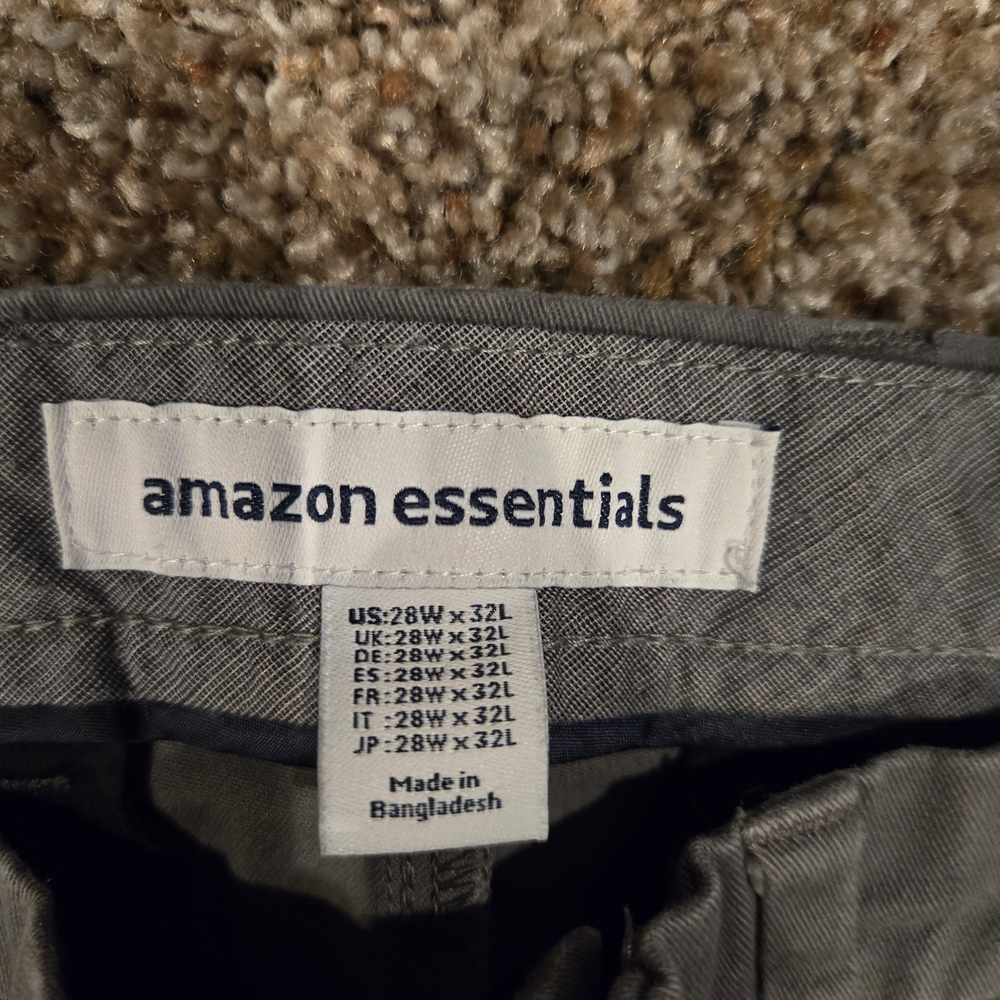 Amazon Essentials Gray Chinos - image 2